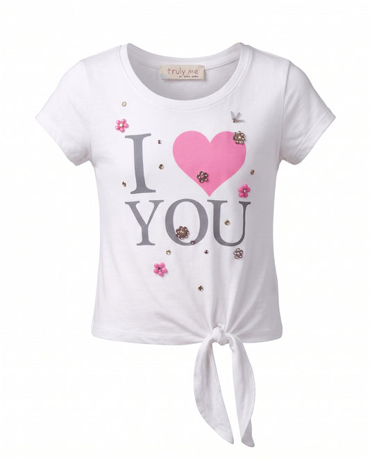 SHORT SLEEVE I LOVE YOU TOP