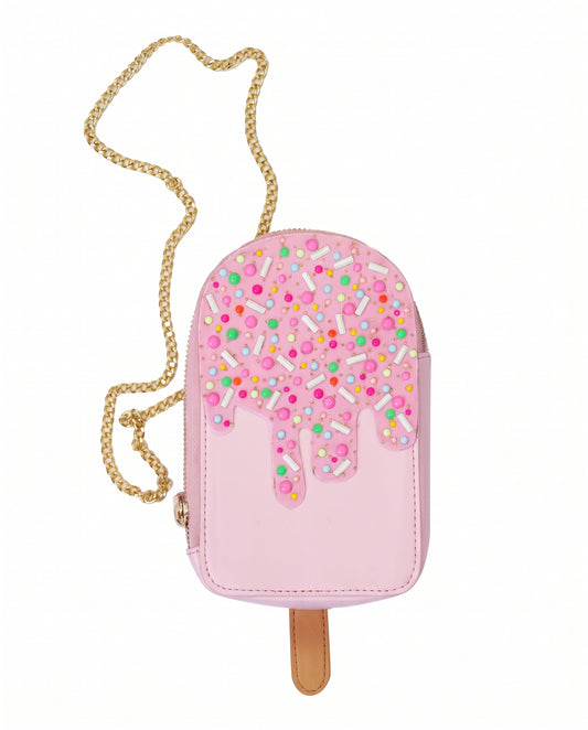 Girls Pink Ice cream Popsicle Crossbody Bag