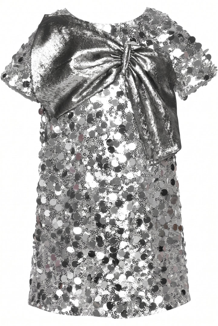 SEQUIN DRESS W/ BIG BOW DETAIL