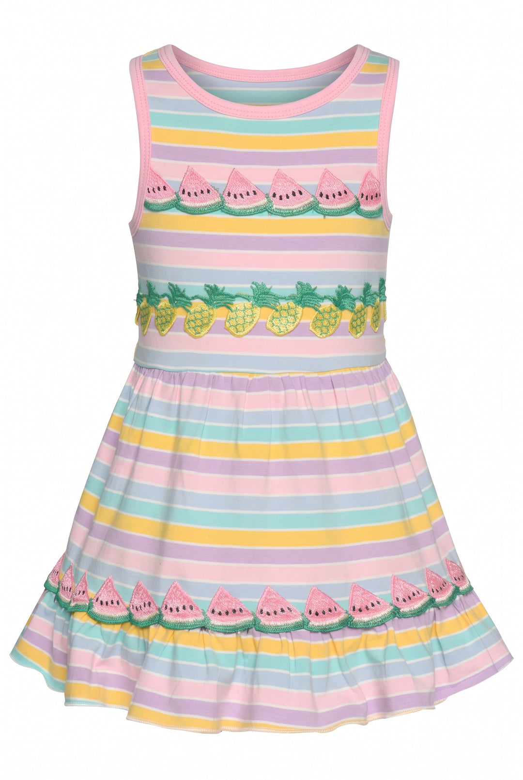 Toddler l Little Girl’s Pastel Fruit Patch Ruffle Dresss