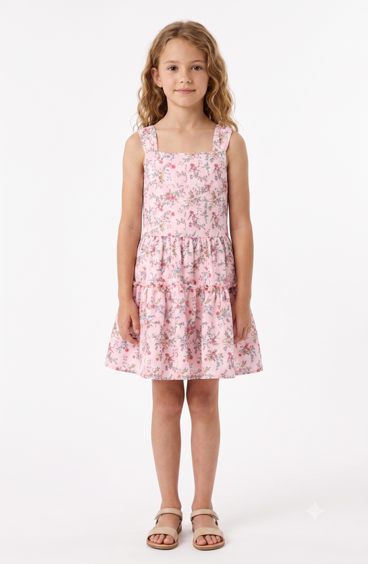 TIERED FLORAL DRESS