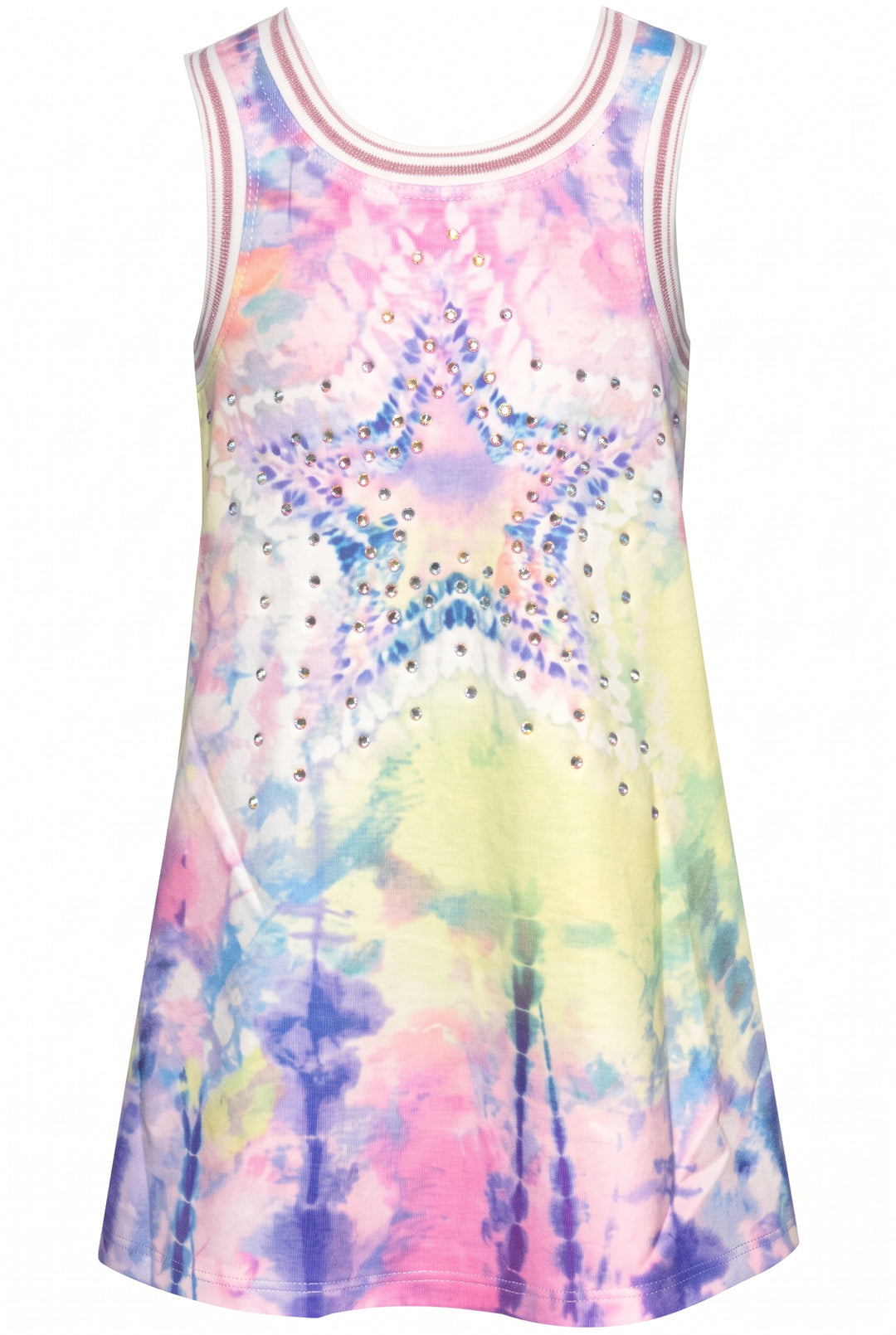 Little l Big Girl's A-Line Pastel Star Print Dress