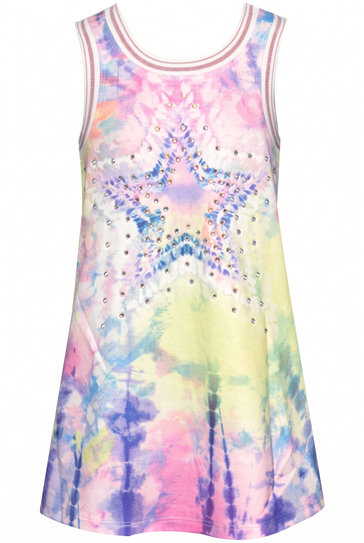 Little l Big Girl's A-Line Pastel Star Print Dress