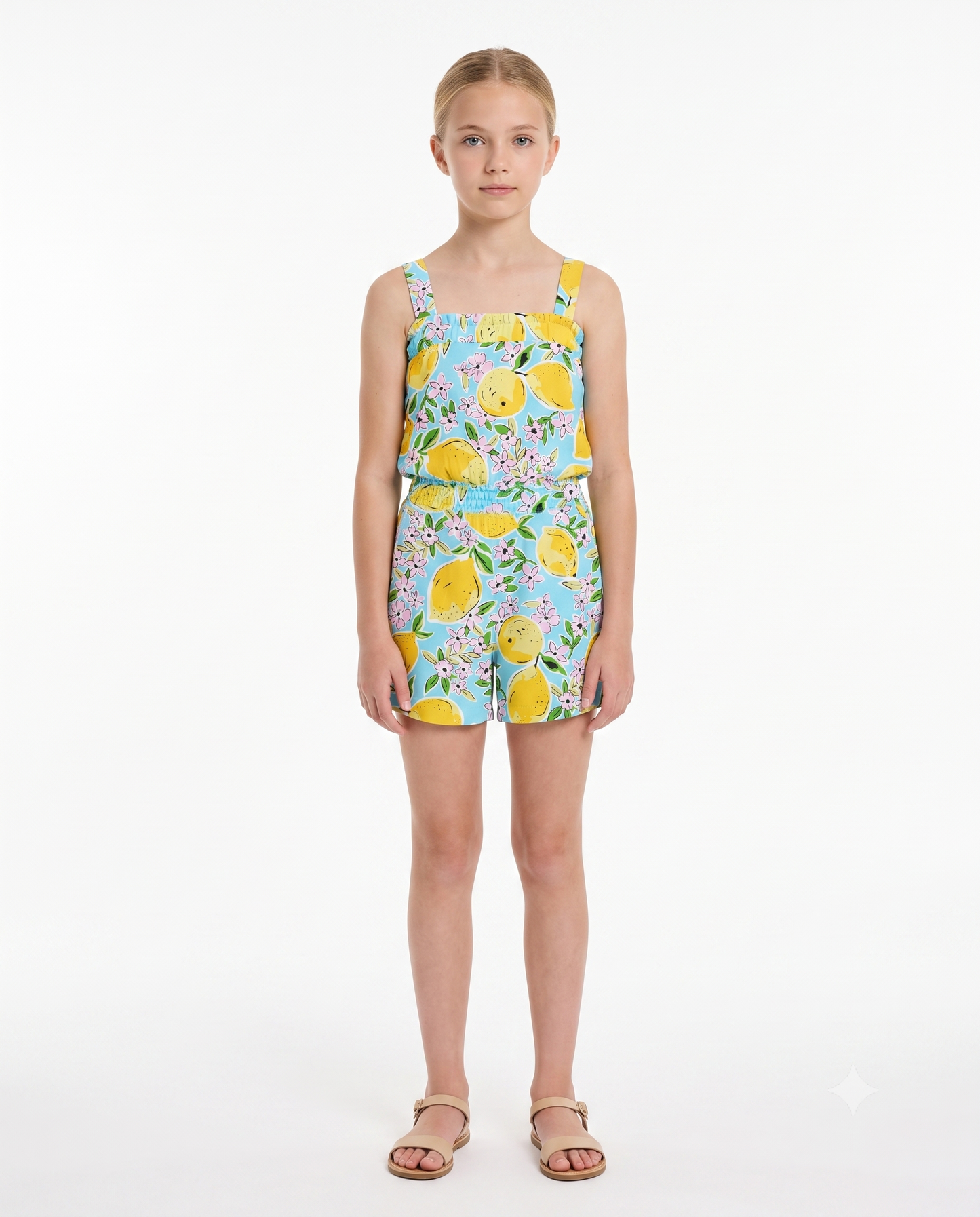 LEMON PRINT WOVEN ROMPER