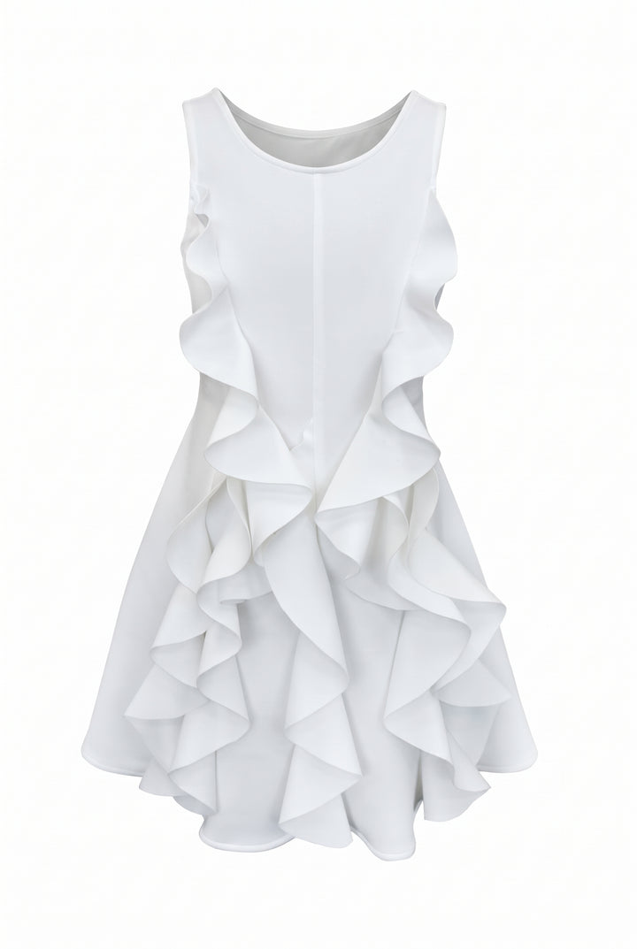Big Girls Sleeveless Ruffle Dress