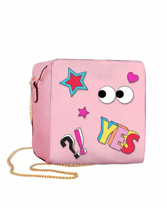 Girls Pink Cartoon Crossbody bag