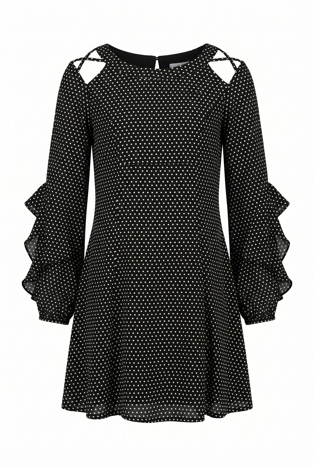LONG SLEEVE POLKA DOT DRESS
