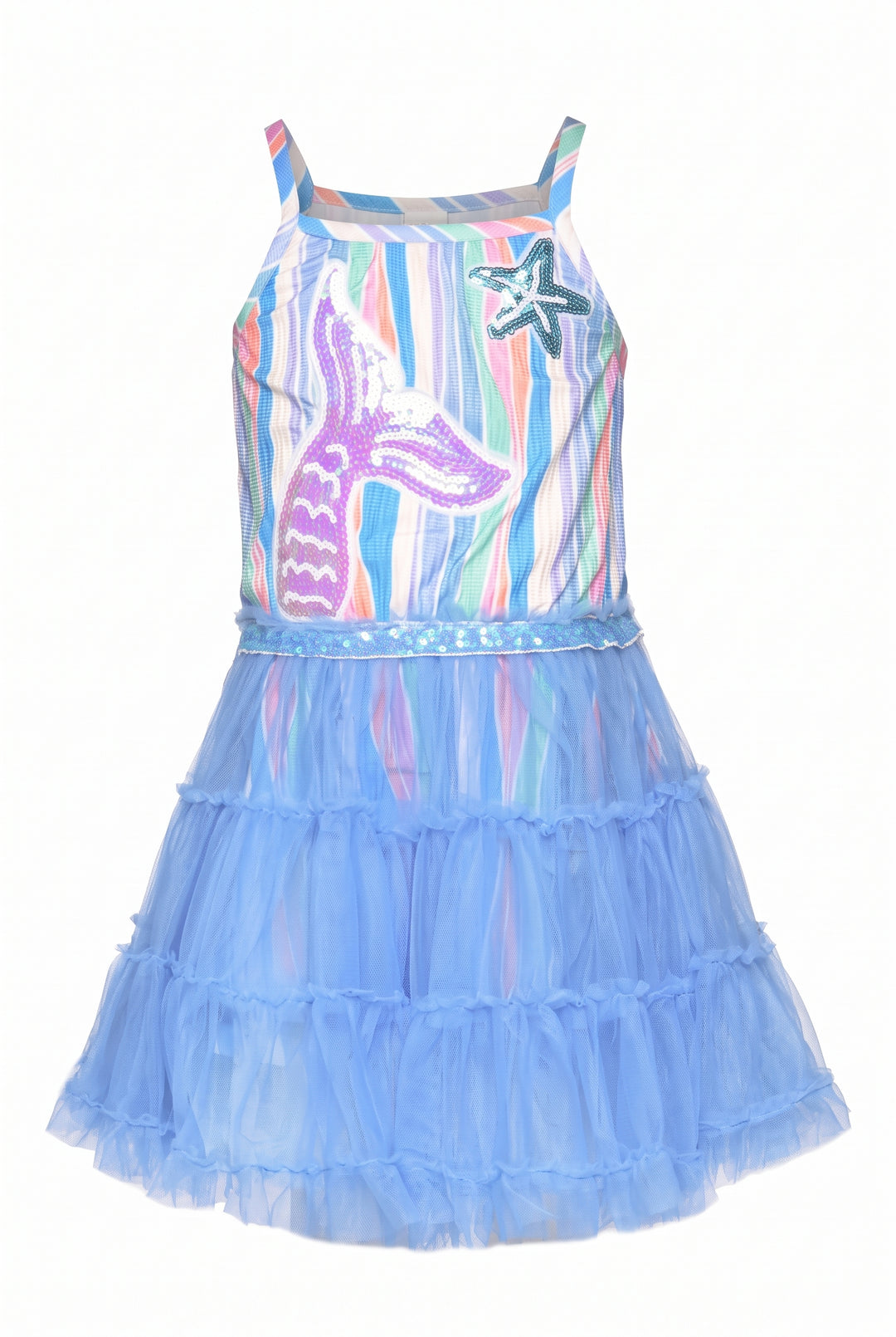 Infant l Toddler l Little Girls Striped Mermaid Tail Tutu Dress