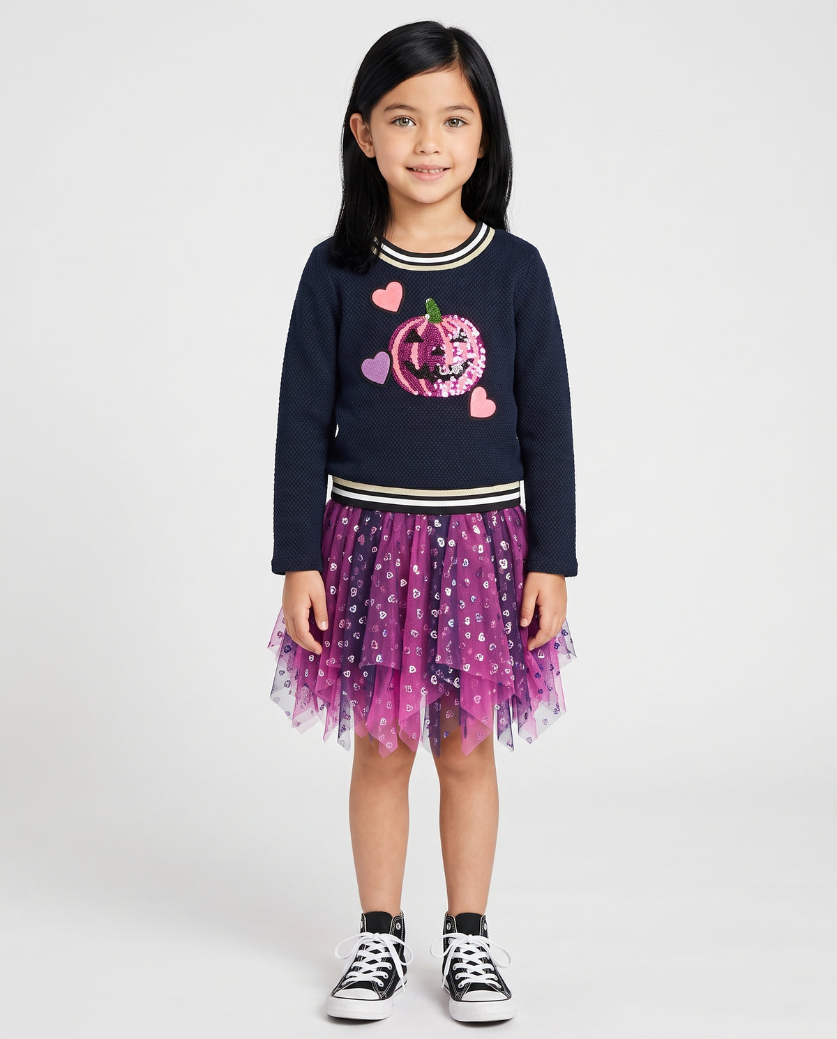 JACK-O-LANTERN TWOFER DRESS