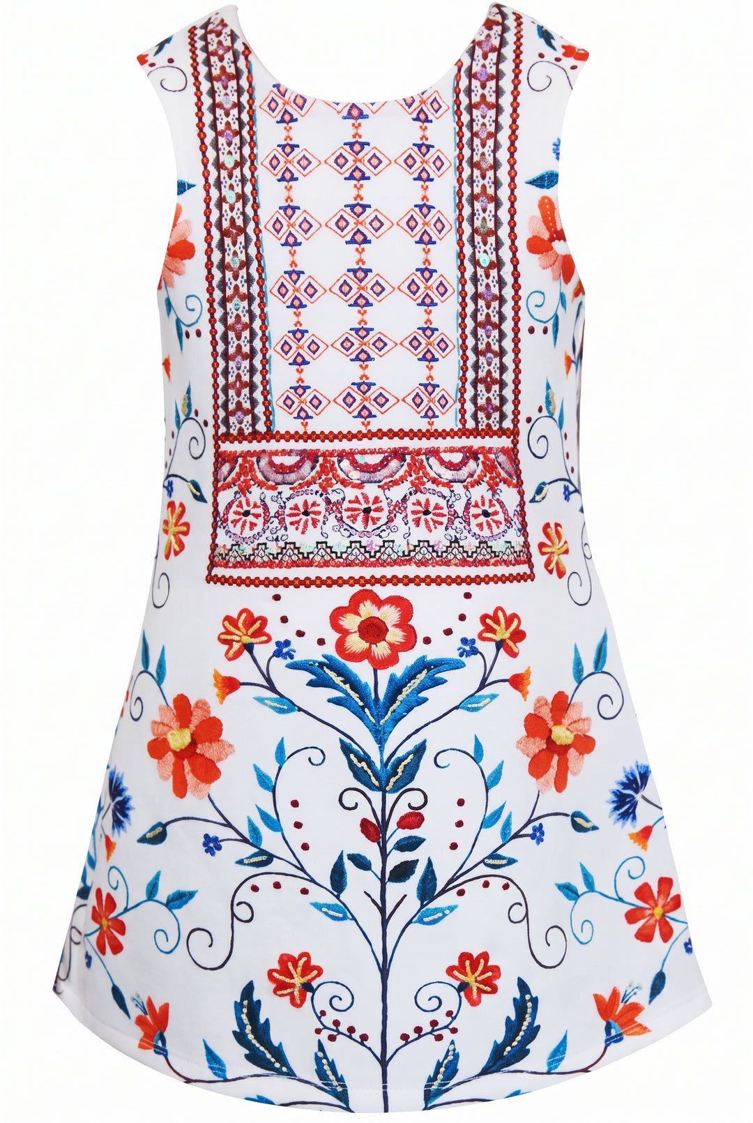 Girls Floral Printed A-Line Dress