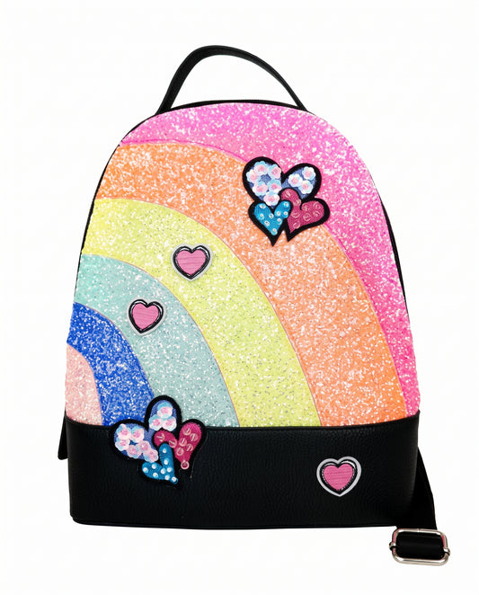 Girls Glitter Rainbow Backpack