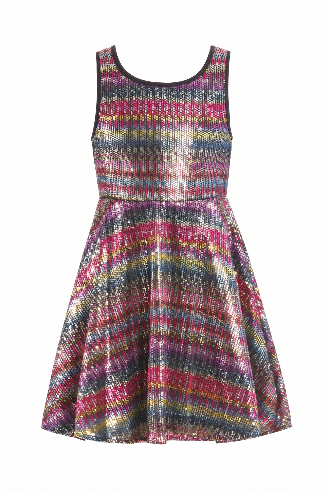 Big Girls Fit and Flare Metallic Party Dress