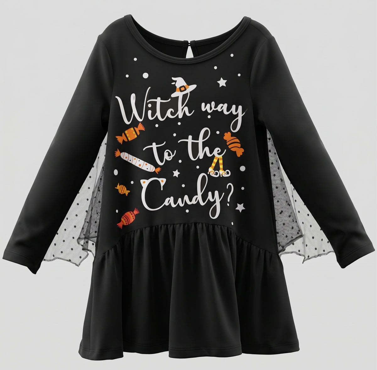 BAT WING DRESS WITH GRAPHIC