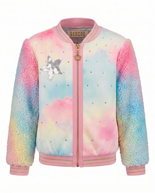 UNICORN JACKET WITH TIE DYE DESIGN