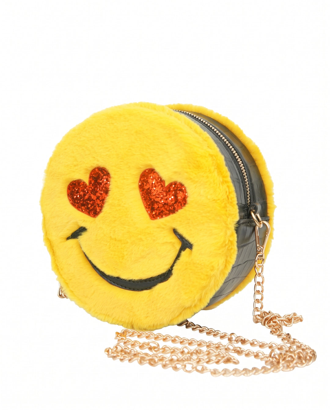 Girls Emoji Faux Fur Cross Body Bag