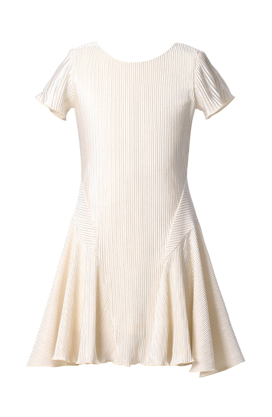 Plisse Fit & Flare Dress