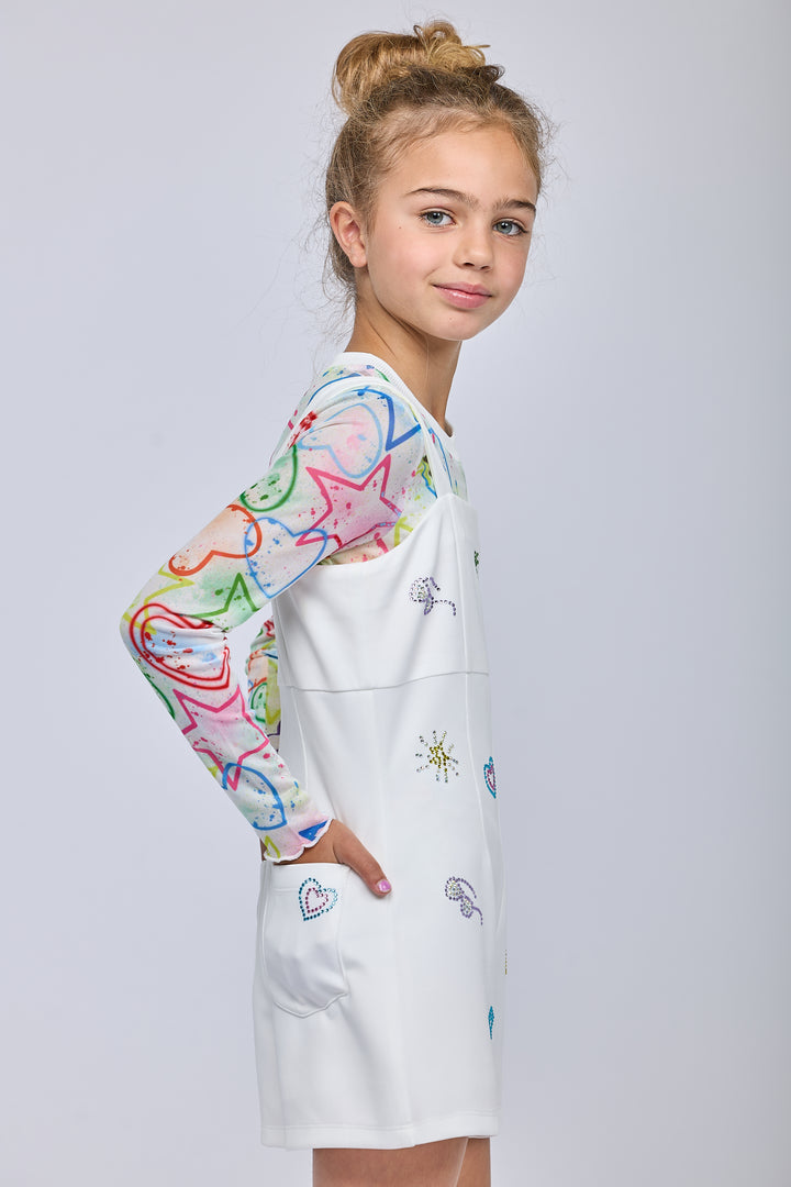 SCUBA ROMPER WITH RHINESTONE MAGIC