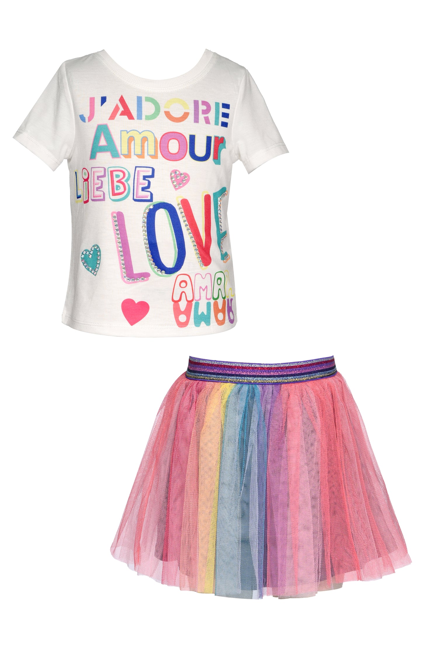 LOVE TEE AND RAINBOW TUTU