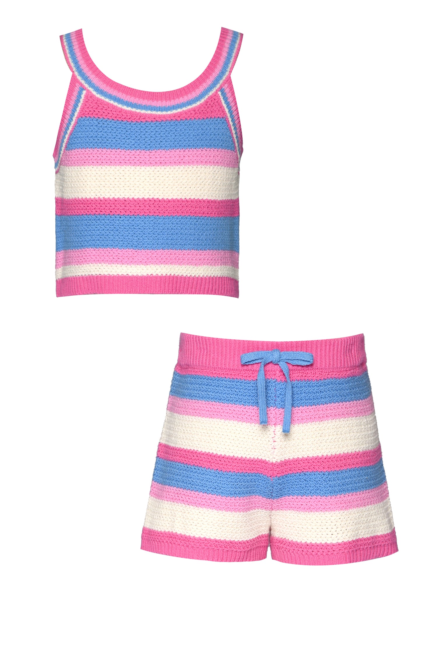 2PC STRIPE CROCHET SET