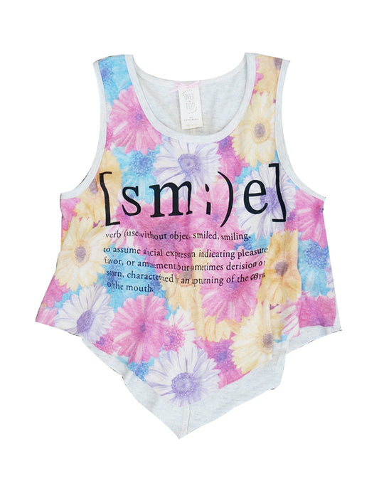 FLORAL FRONT TANK TOP WITH GRAPHIC