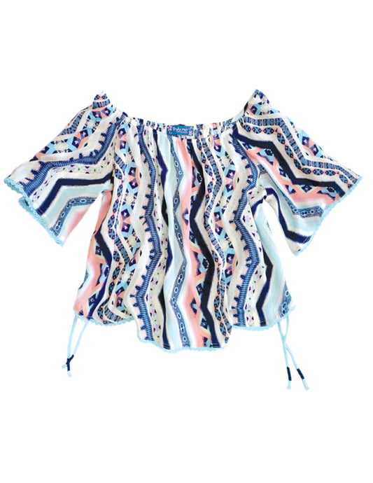 PONCHO TOP WITH TRIM