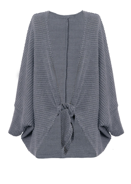 OVERSIZE DOLMAN TIE FRONT CARDIGAN