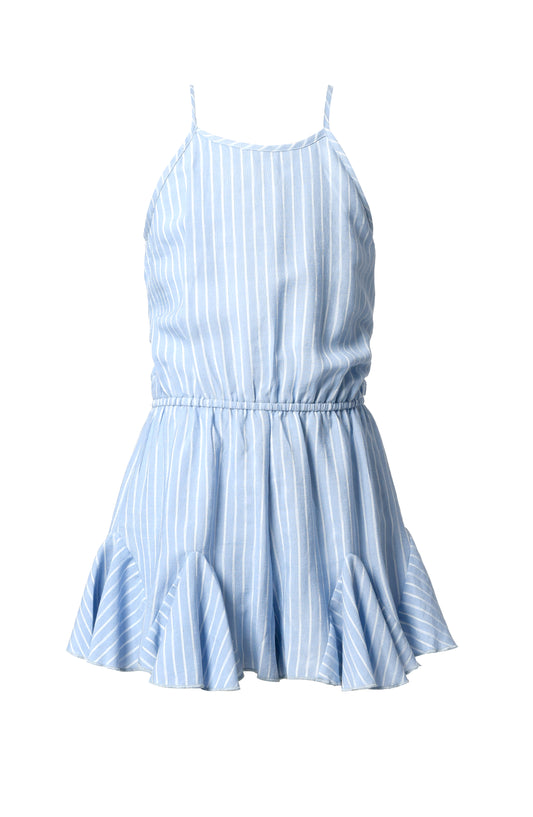 STRIPE ROMPER WITH INSETS