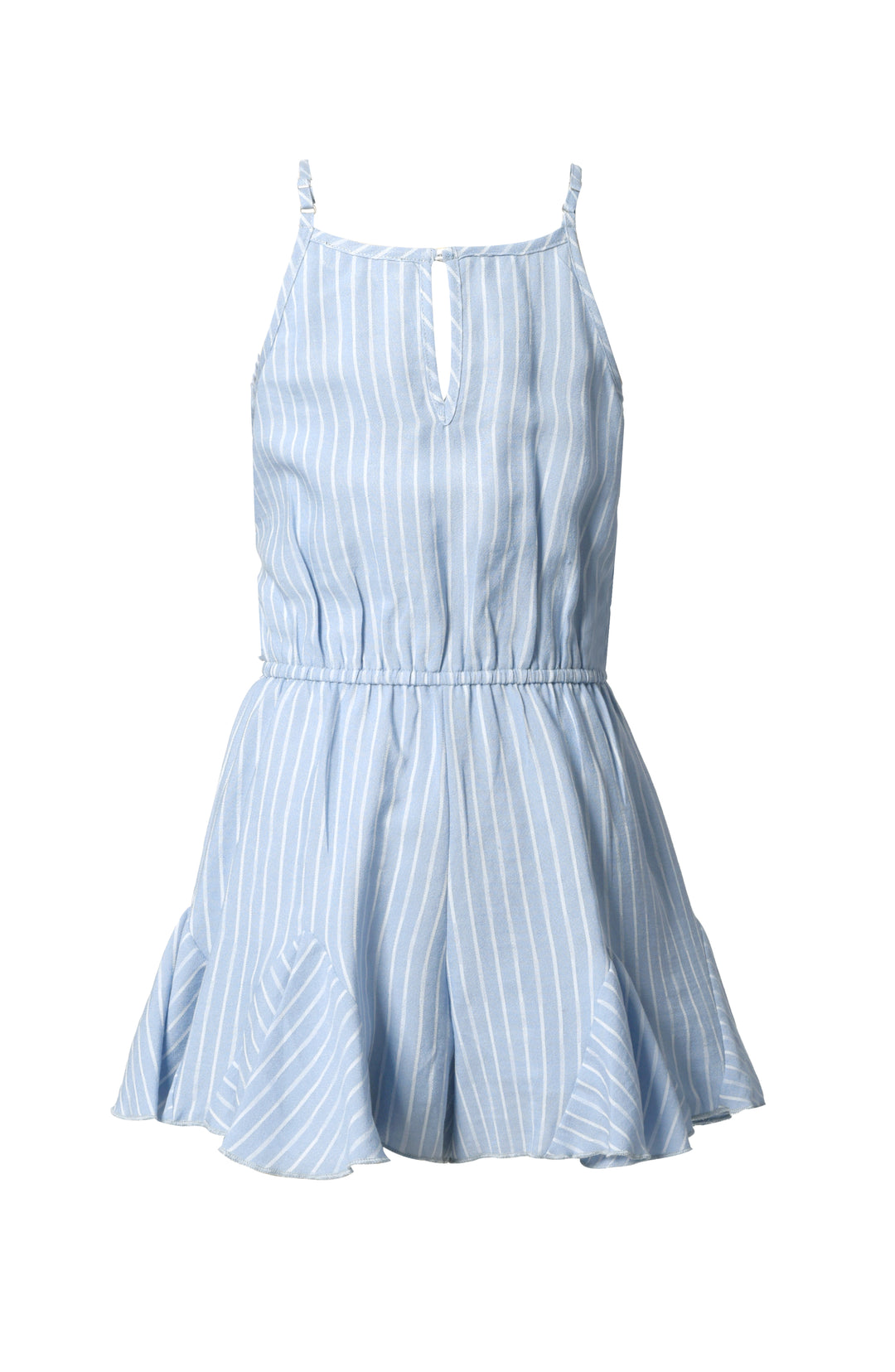 STRIPE ROMPER WITH INSETS
