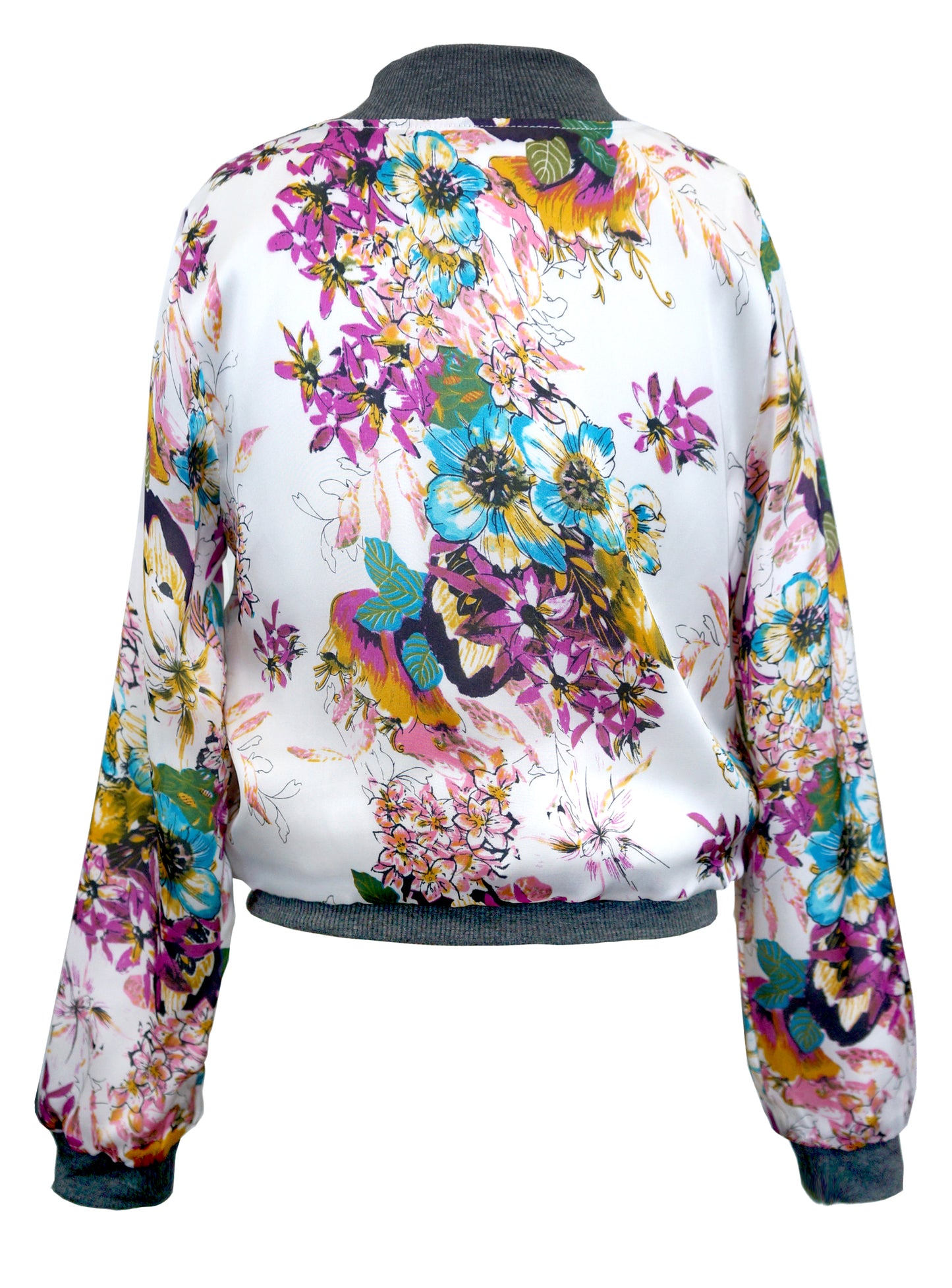 Big Girls Floral Print Bomber Jacket