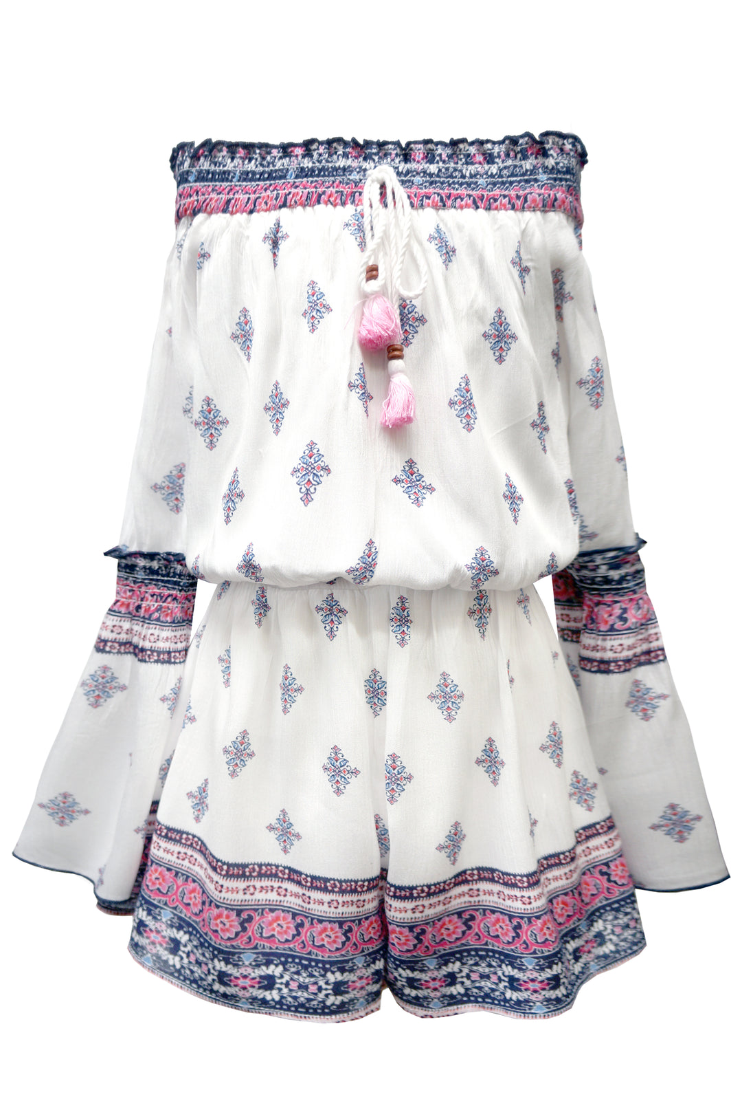 Big Girls Bohemian Boarder Print Romper