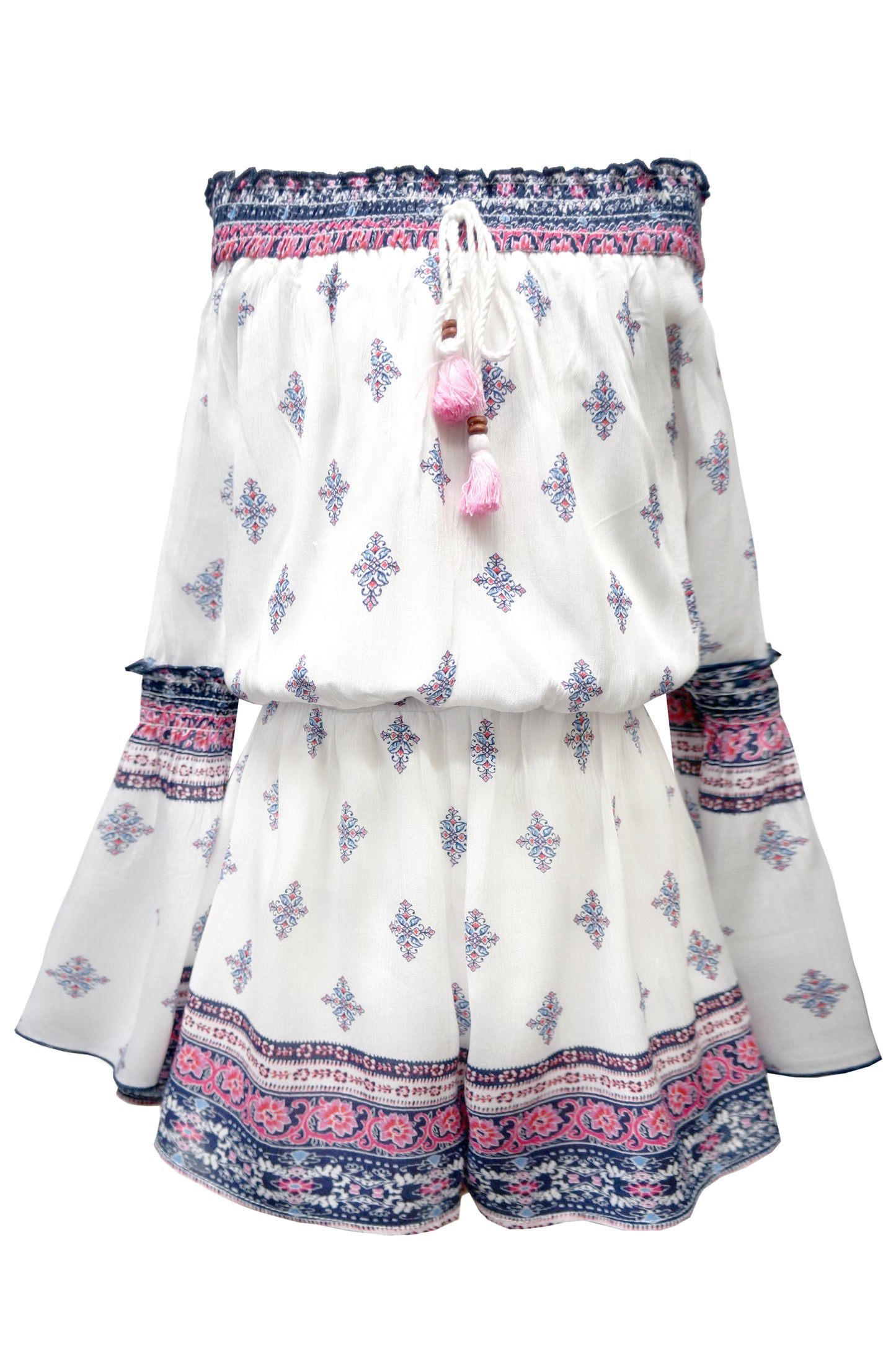 Big Girls Bohemian Boarder Print Romper