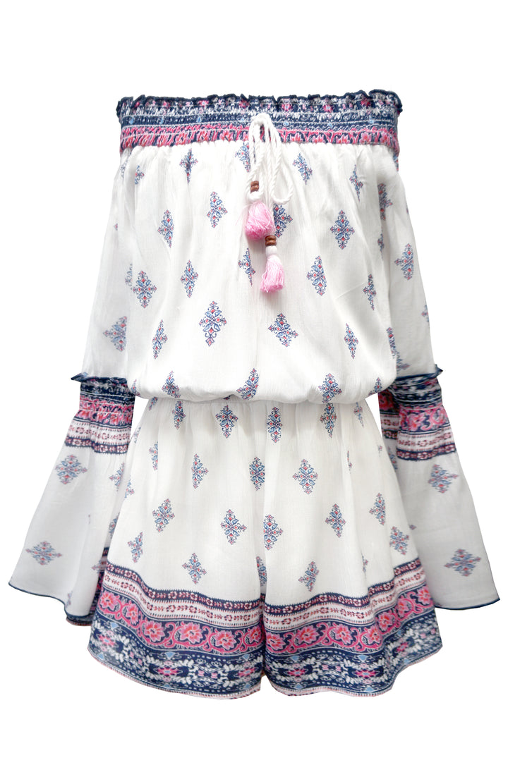 Big Girls Bohemian Boarder Print Romper