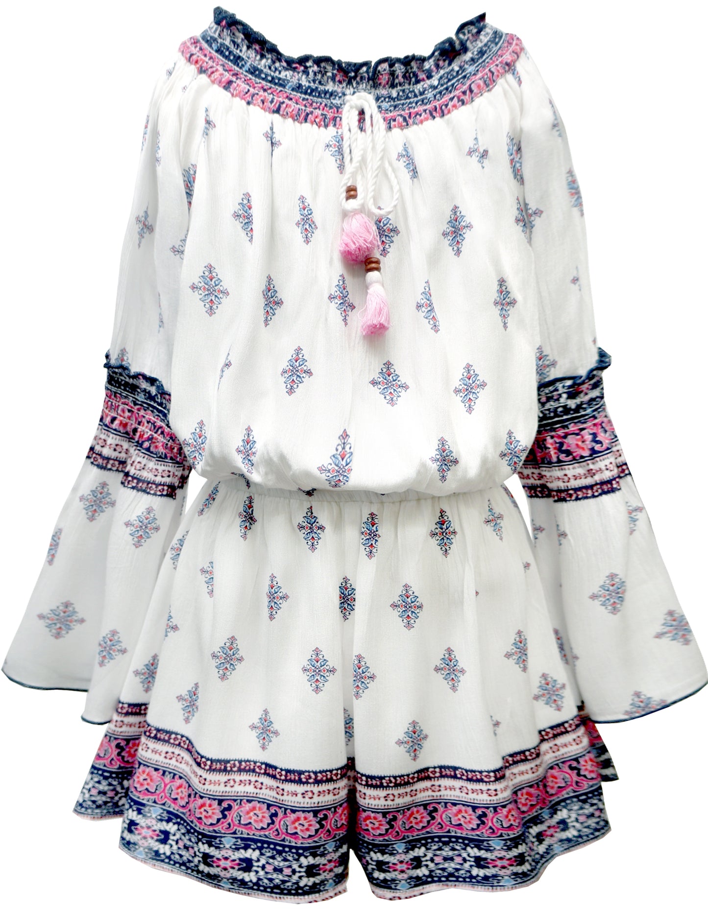 Big Girls Bohemian Boarder Print Romper