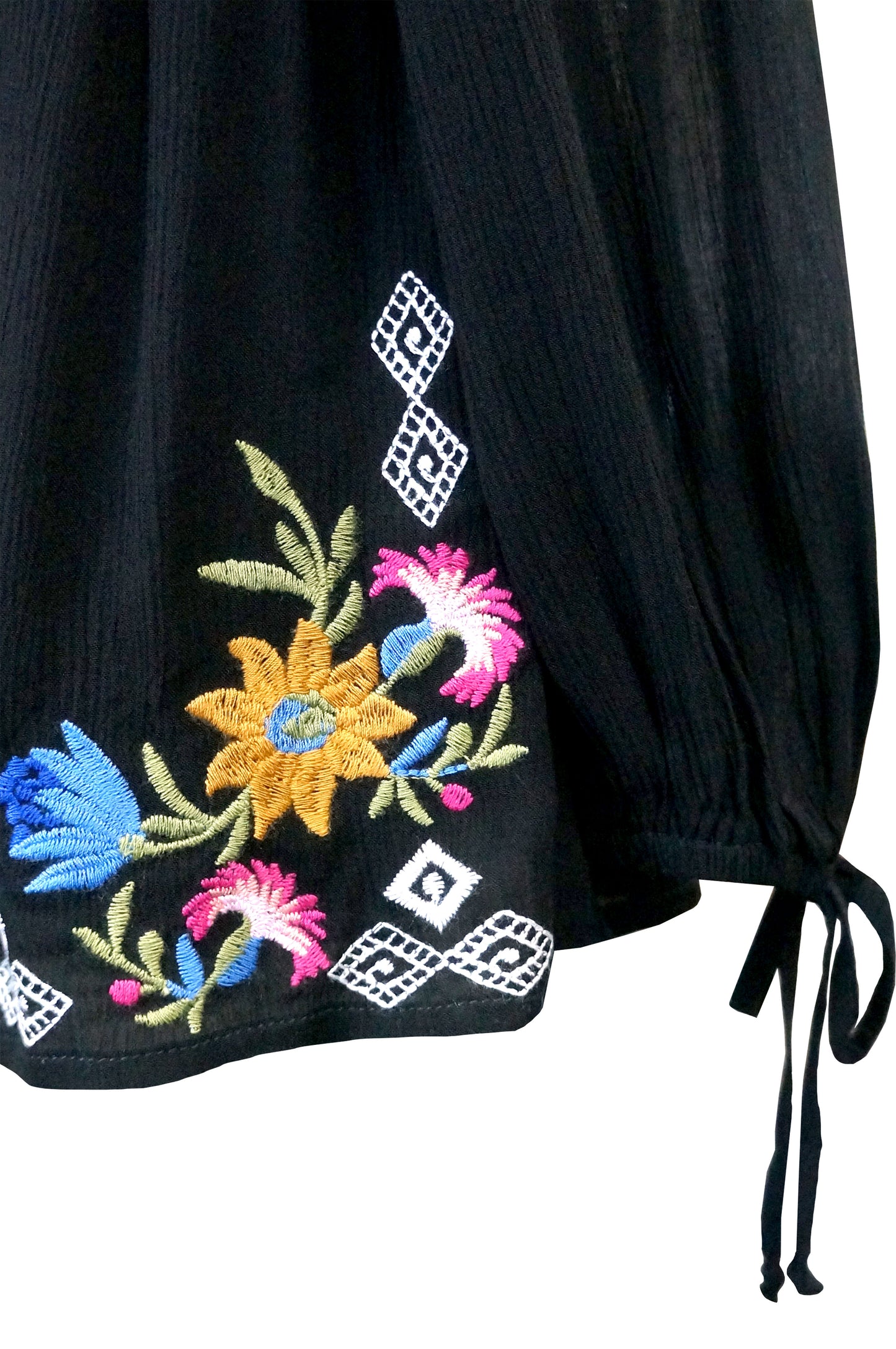 Big Girls Boho Embroidery Long Sleeve Romper