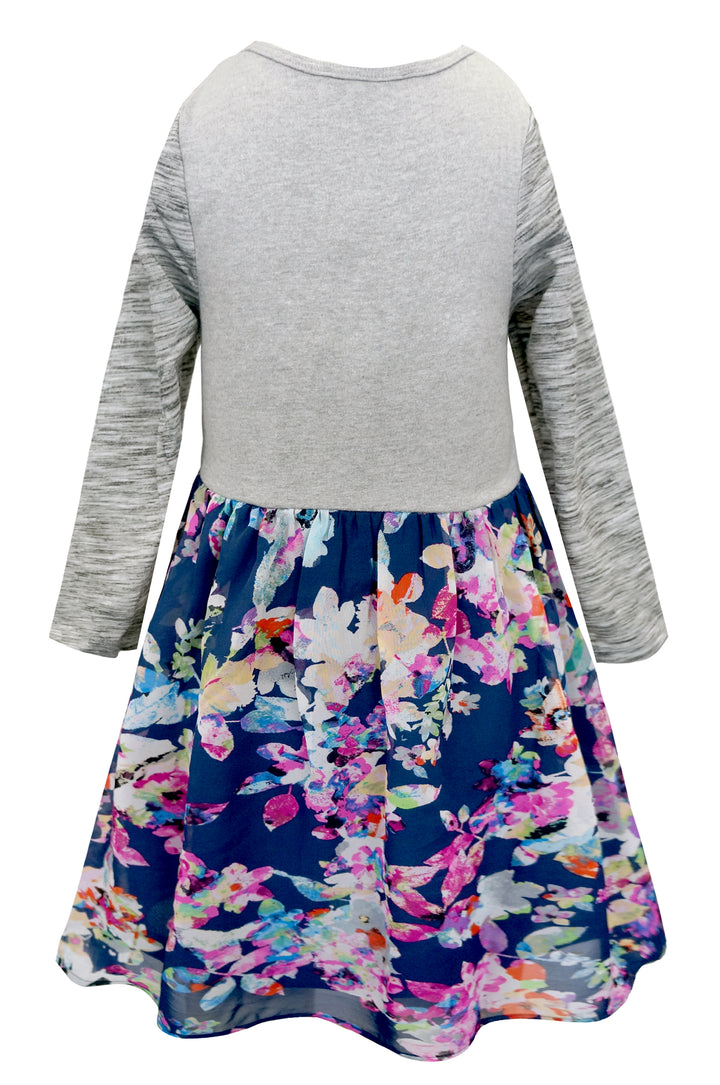 TWOFER DRESS WITH RUFFLES AND FAUX BUTTON PLACKET