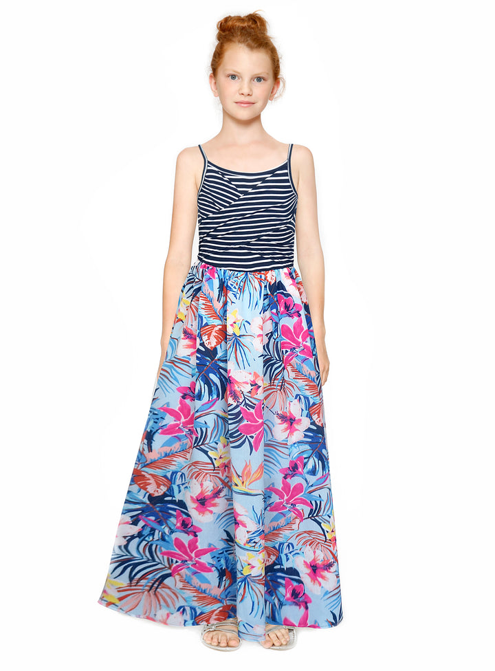 CRISS CROSS MIX MEDIA DRESS