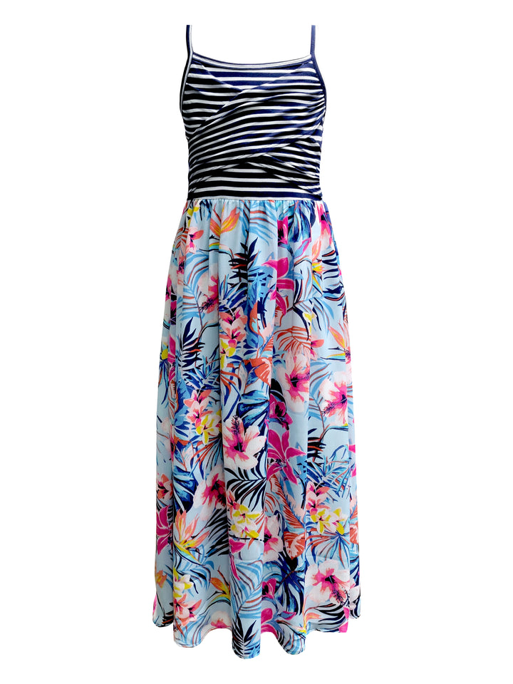 CRISS CROSS MIX MEDIA DRESS