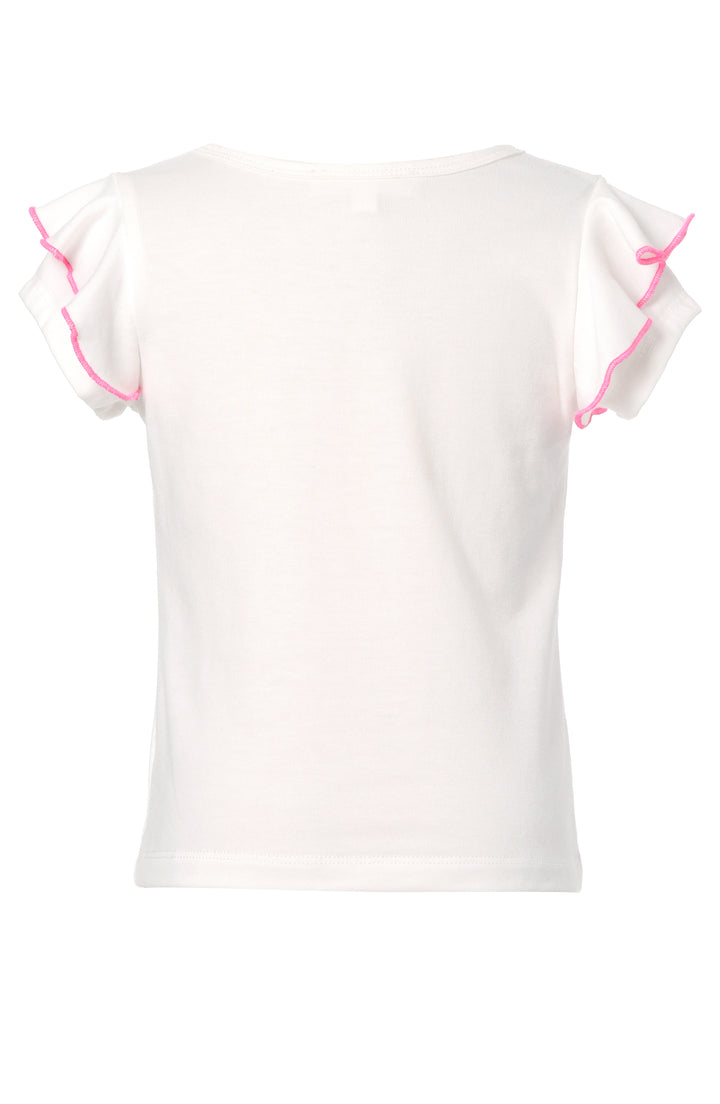 SHORT SLEEVE PIZZA-HEART GRAPHIC TOP