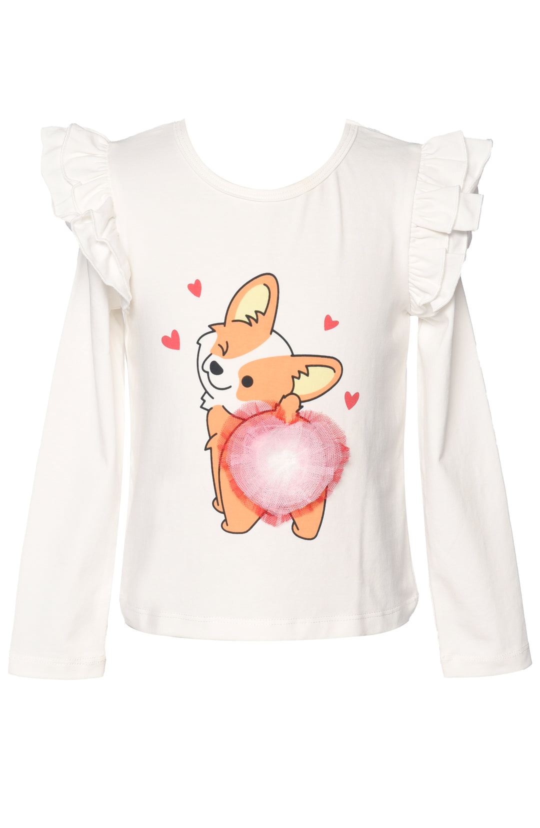 LONG SLEEVE TEE WITH CORGI HEART