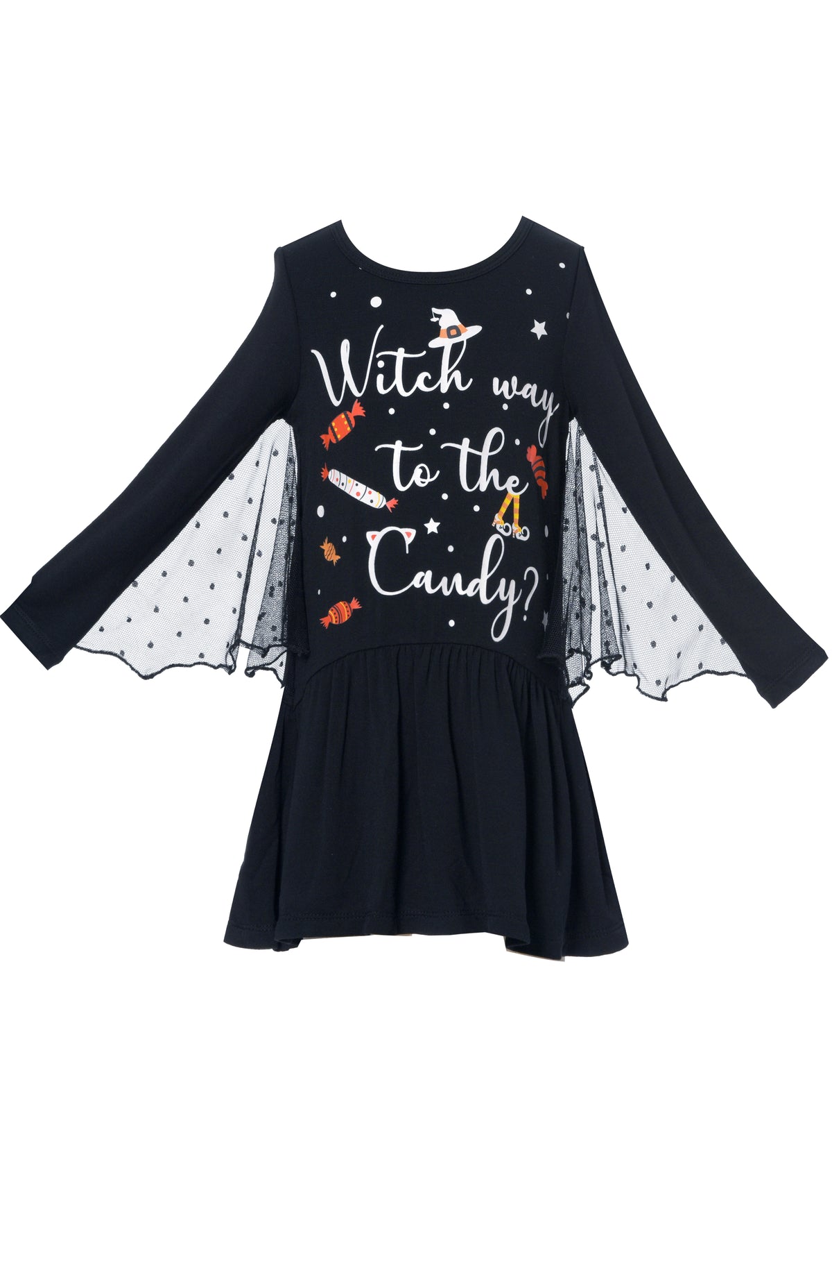 BAT WING DRESS WITH GRAPHIC