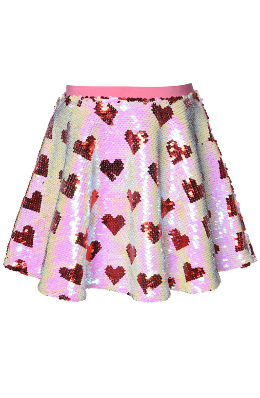 HEART SEQUINS SKIRT