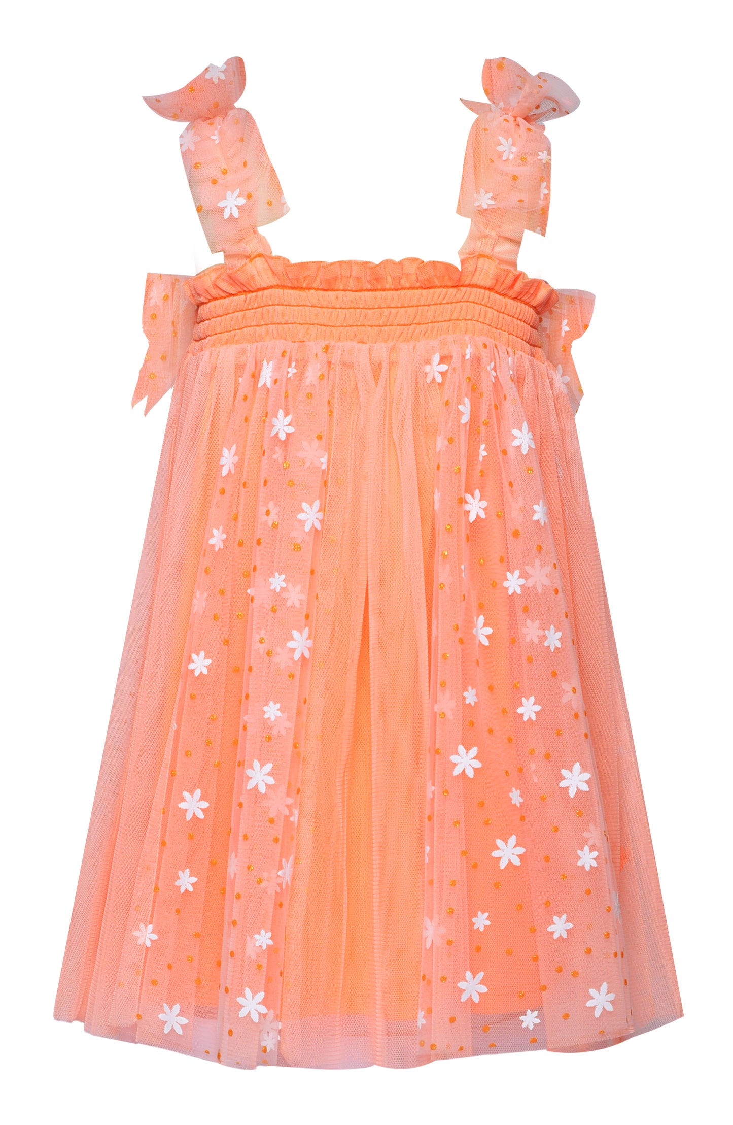 MINI FLOWER PRINT TULLE DRESS
