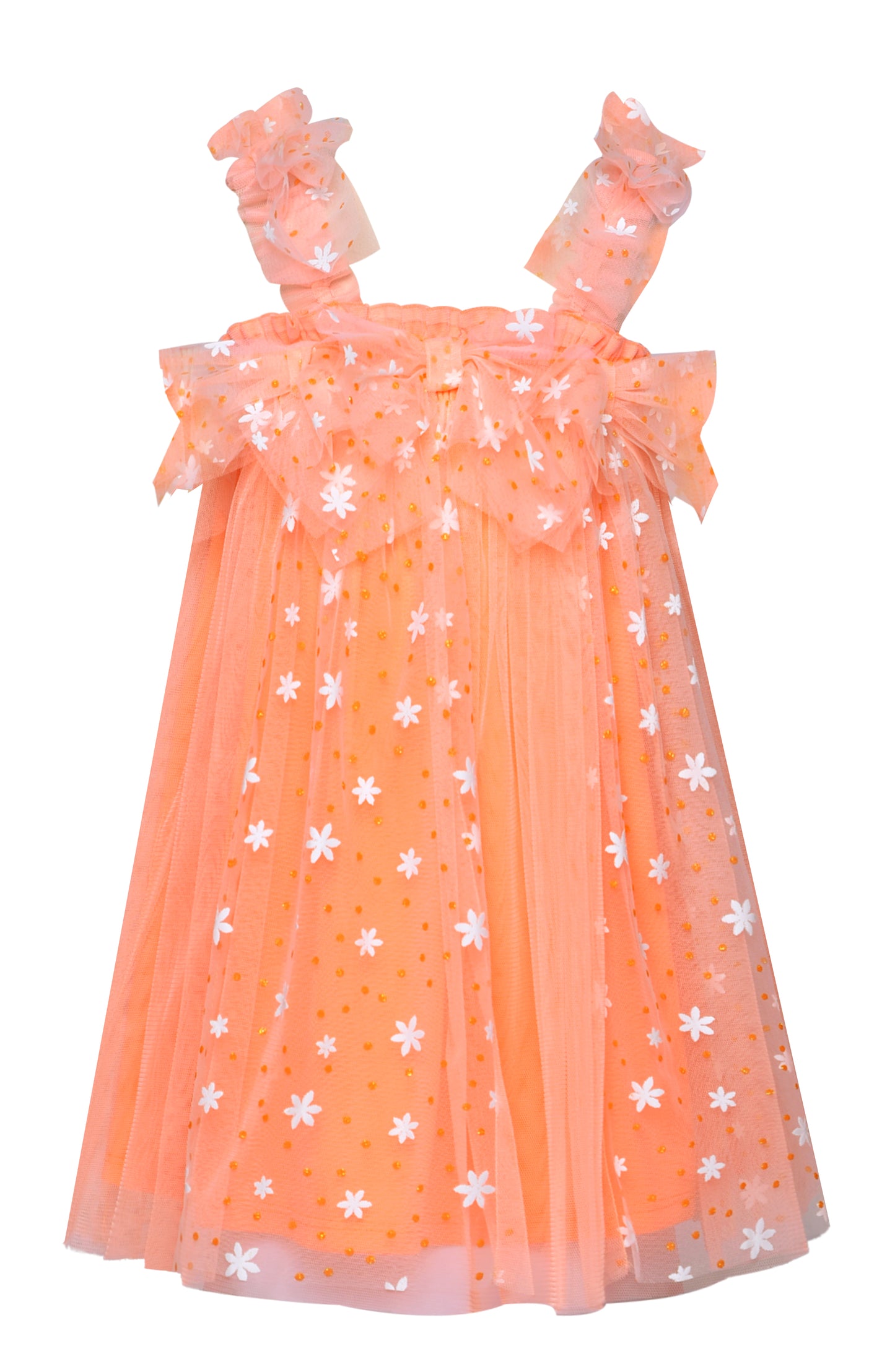 MINI FLOWER PRINT TULLE DRESS