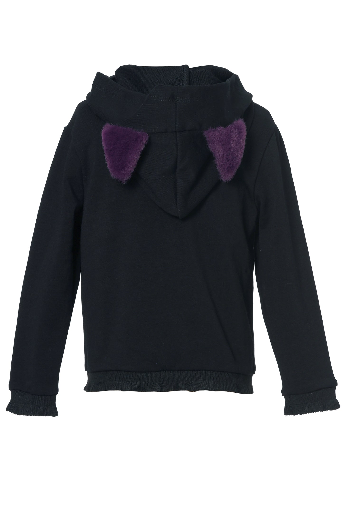 HOODIE JACKET WITH FAUX FUR EARS