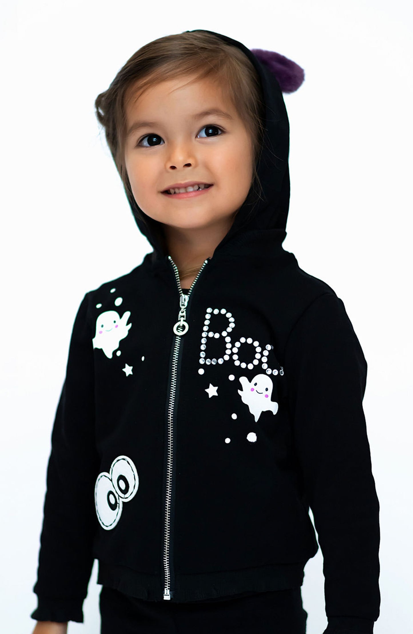 HOODIE JACKET WITH FAUX FUR EARS