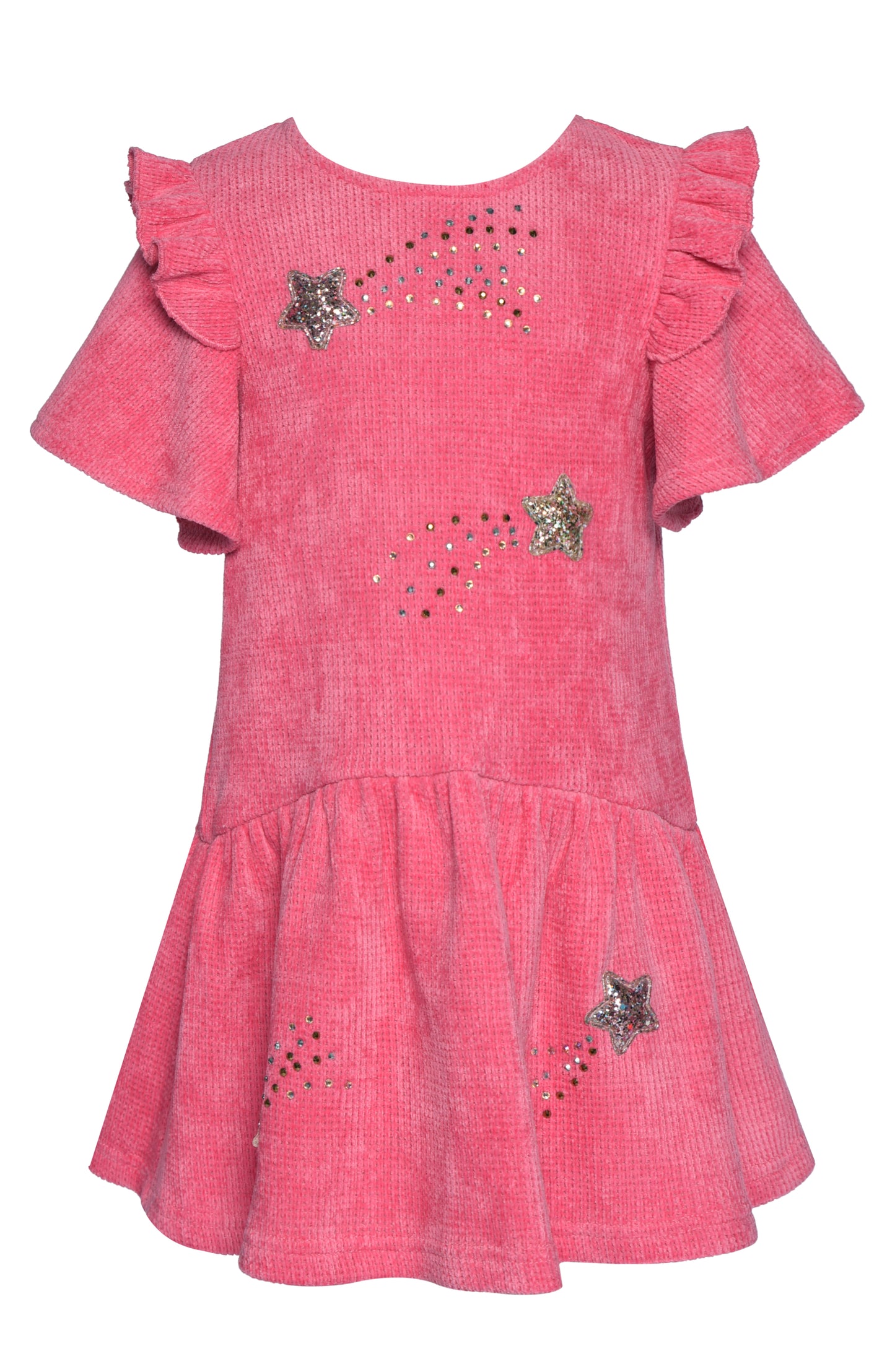 CHENILLE DRESS WITH SHOOTING STARS