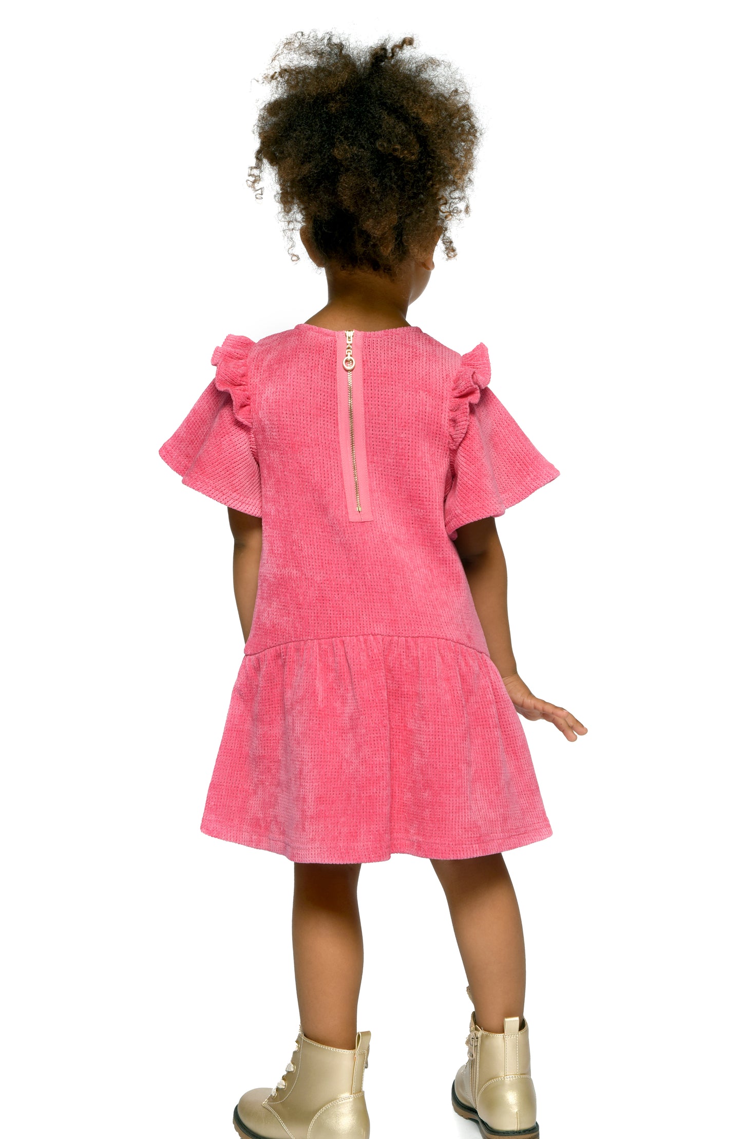 CHENILLE DRESS WITH SHOOTING STARS