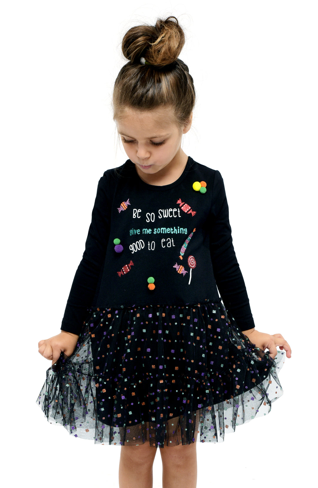 TUTU DRESS WITH CANDY GRAPHIC