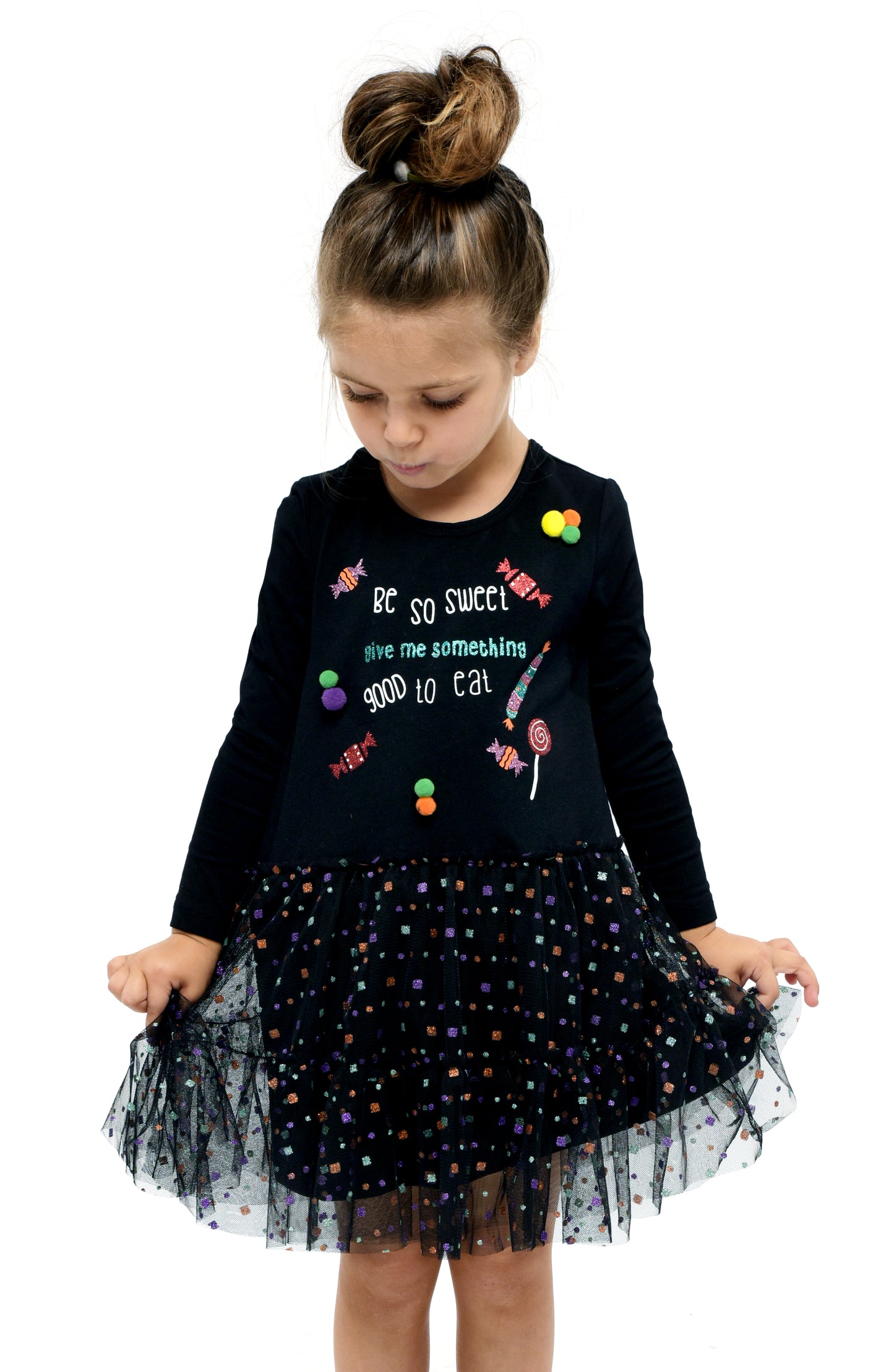 TUTU DRESS WITH CANDY GRAPHIC
