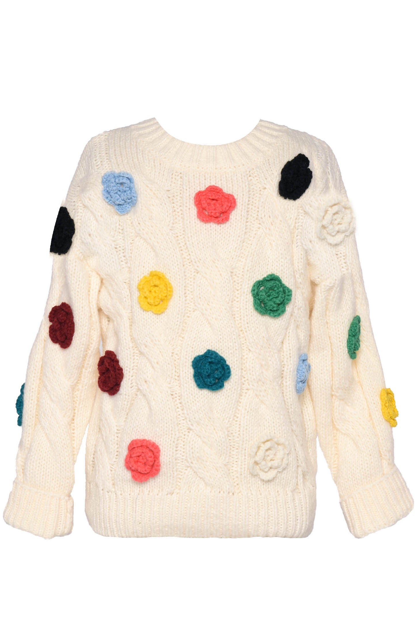 ALL OVER FLOWER BABLE SWEATER